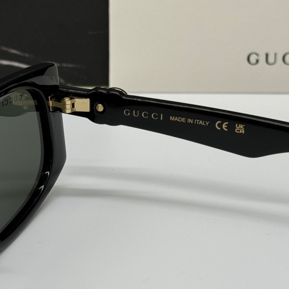 NEW GUCCI SUNGLASSES, AUTHENTIC BLACK GEOMETRIC GUCCI WOMEN EYWEAR - Picture 11 of 14